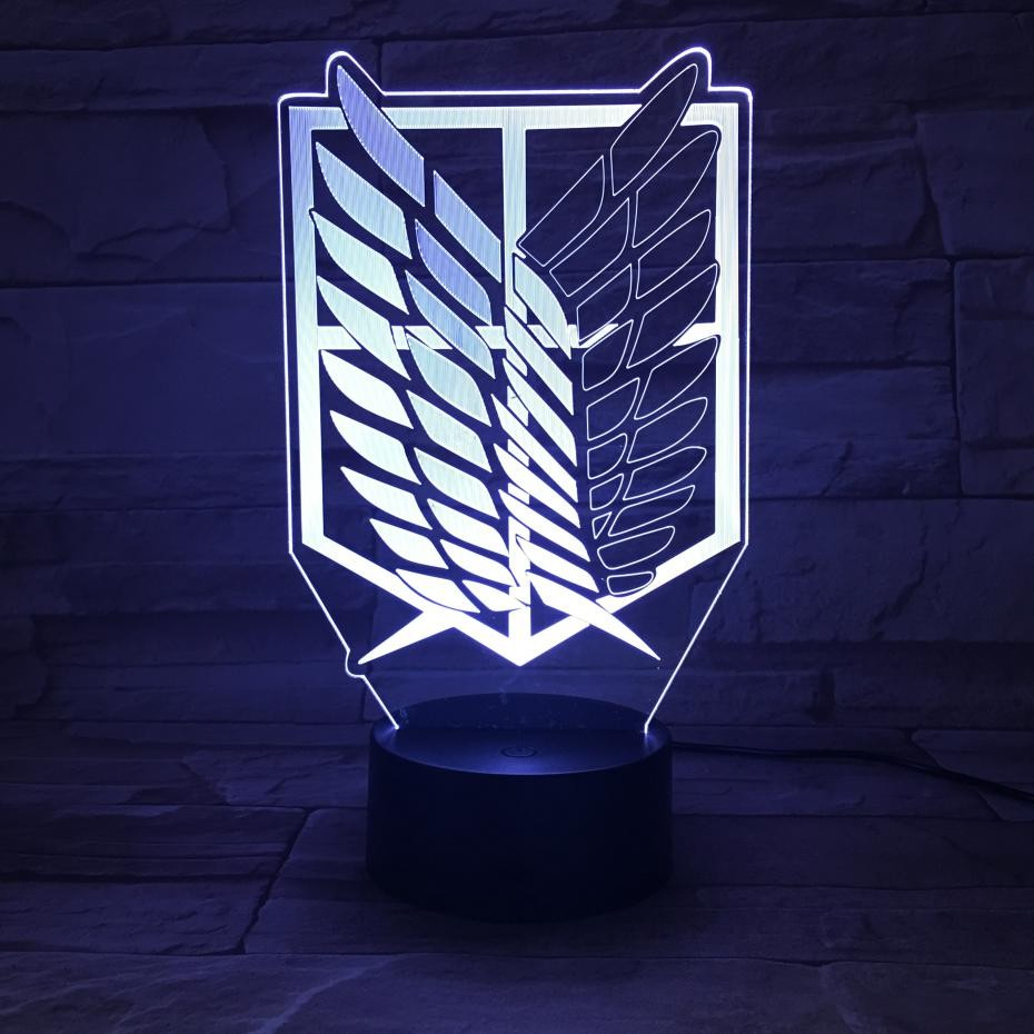 3D Anime LED Acryl Lampe Nachtlicht USB Deko Lampe mit Touch Schalter - Serien Logo