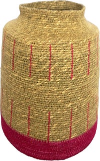 House of Nature opbergmand Castelo naturel / roze D 27 H 25 cm