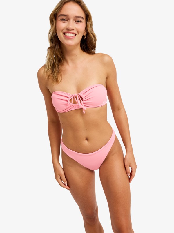 Solid Essentials Tanga Bas de bikini échancré Rose Femme