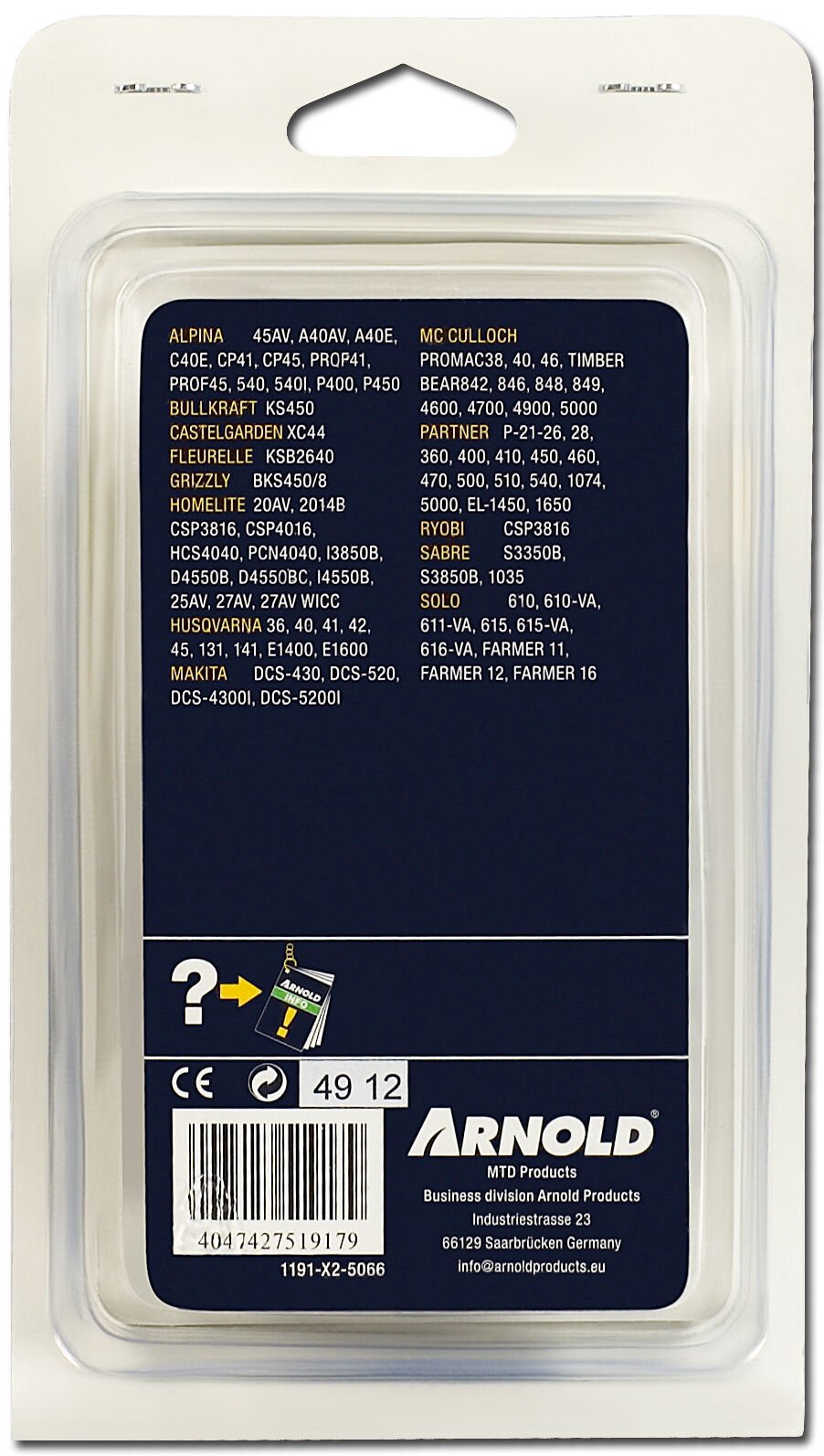 Arnold AK16 325 1.3mm 66 schakels - Zaagketting