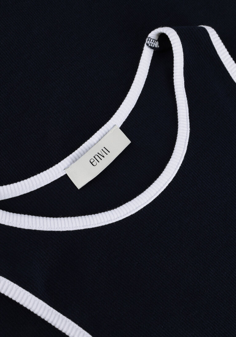 ENVII donkerblauwe envii mini jurk enally sl contrast dress 5314