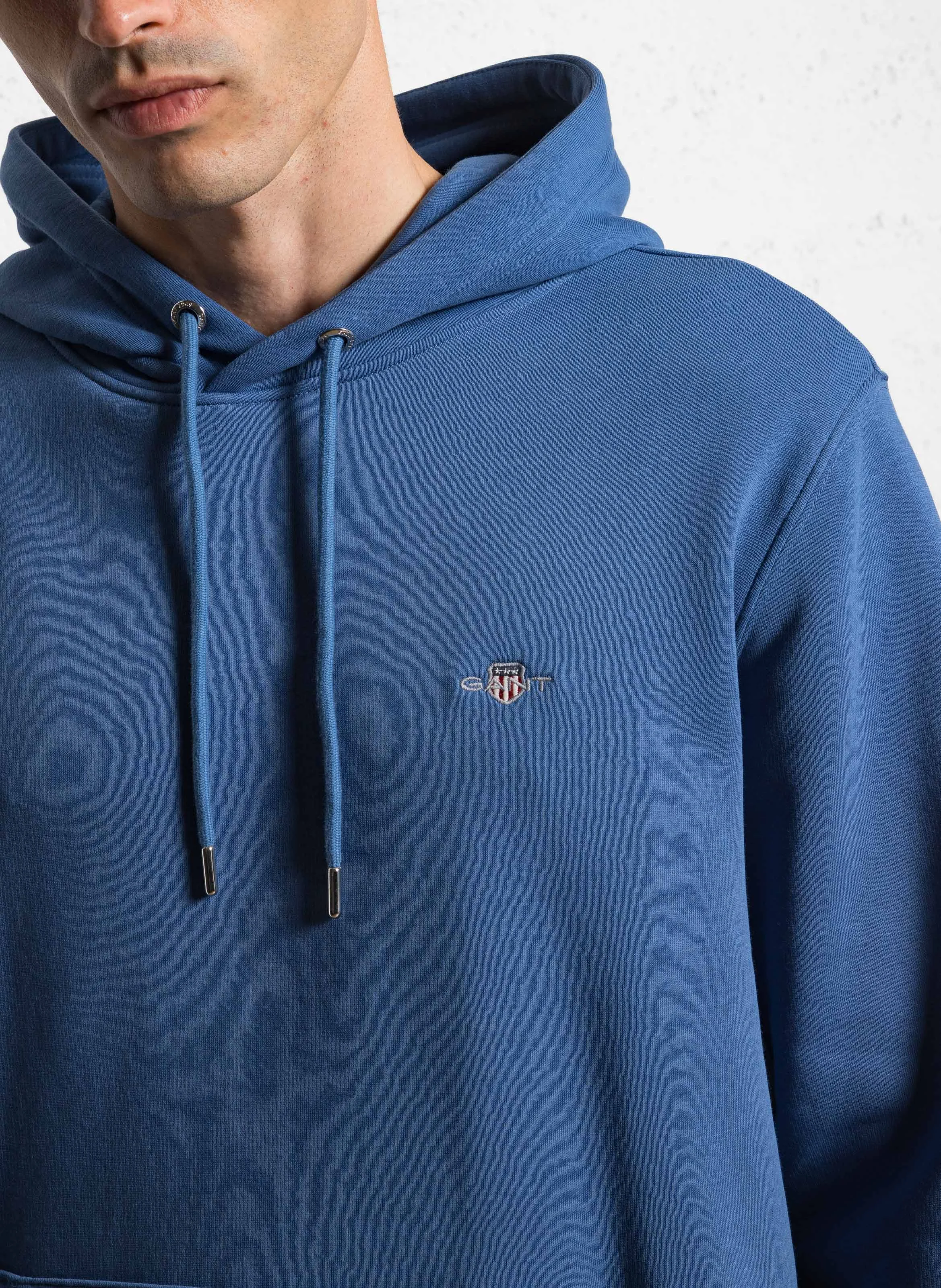 Sweat à capuche regular-fit en coton mélangé | Bleu