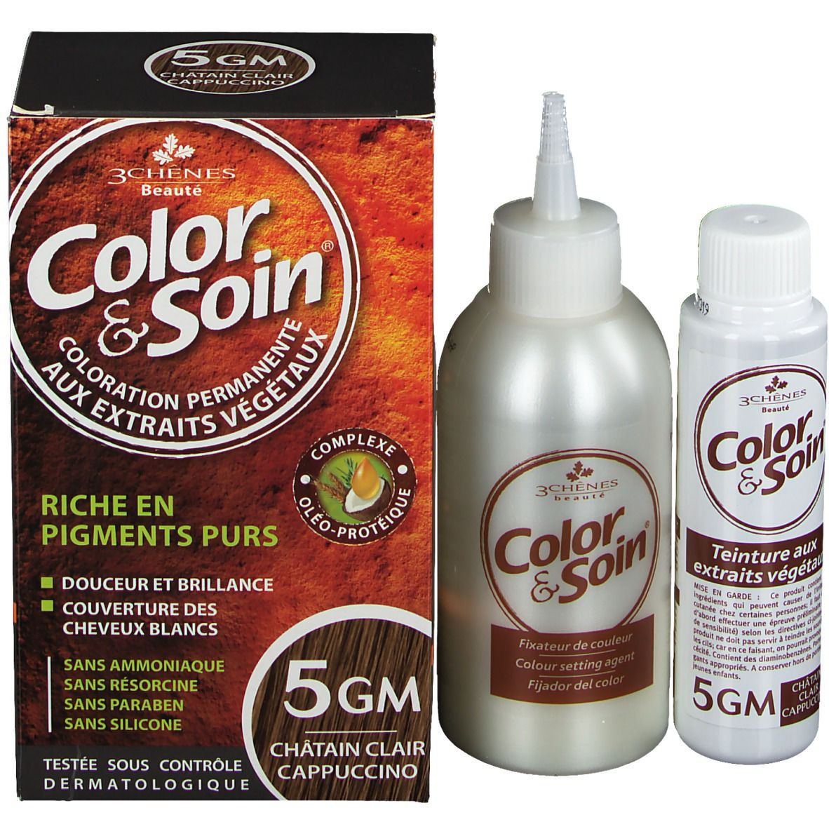 Les 3 Chênes Color & Soin 5GM heller Kastanien-Cappuccino