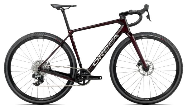 Vélo de Gravel Orbea Terra M31eTEAM 1X Sram Rival XPLR eTap AXS 12V 700 mm Rouge Wine Carbon View 2025