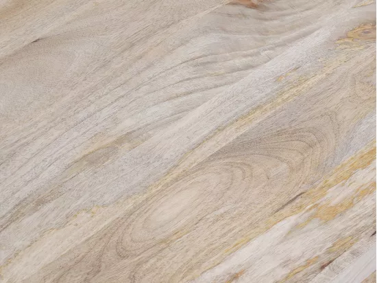 Table basse avec double plateau en bois de manguier et métal - Naturel et noir - HARLEM II