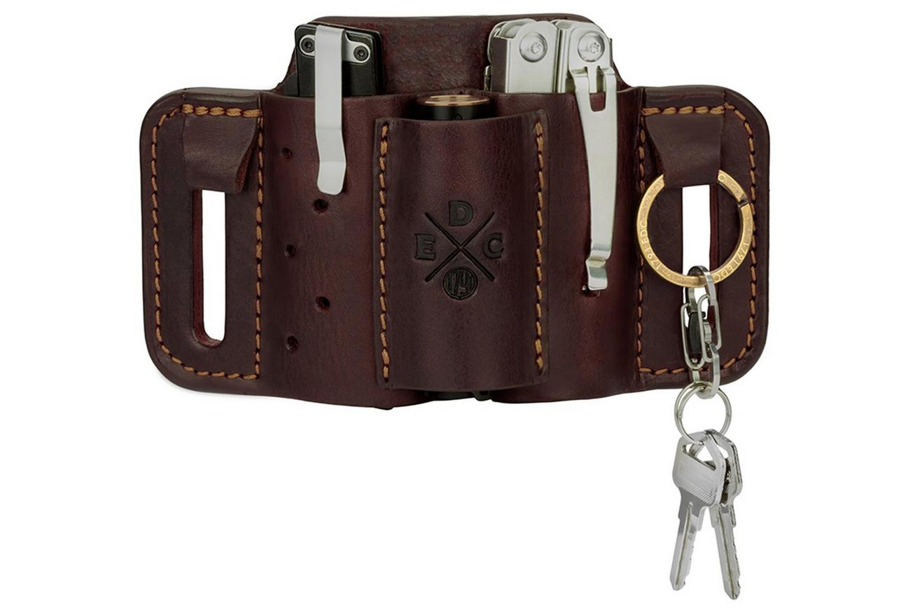 1791 EDC Mini Easy-Slide Medium Flex Ambi Tool Organizer EDC-MN-ES-MF-BUR-A Burgundy, lederen riemholster