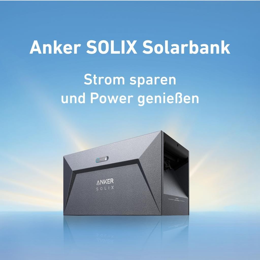 Anker SOLIX Solarbank E1600, 1.6kWh Akkukapazität, IP65, 6000 Ladezyklen, LFP Akku, Kompatibel mit 99% der Balkonkraftwerke, Plug&Play in 5 Min