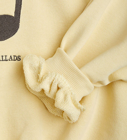 Mini Rodini Sweatshirt - Note - Matt Gelb m. Schwarz