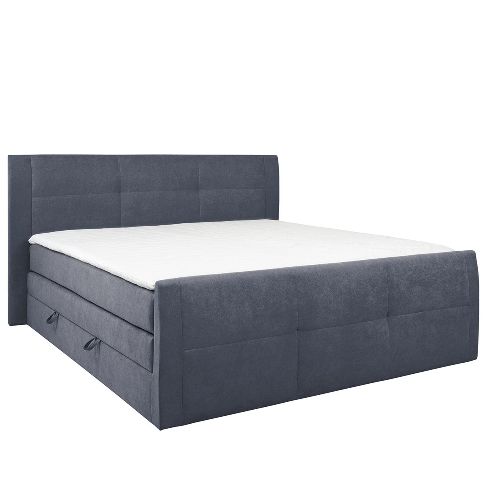 Boxspringbett - dunkelgrau - mit Bettkasten - H3 - 180x200 cm
