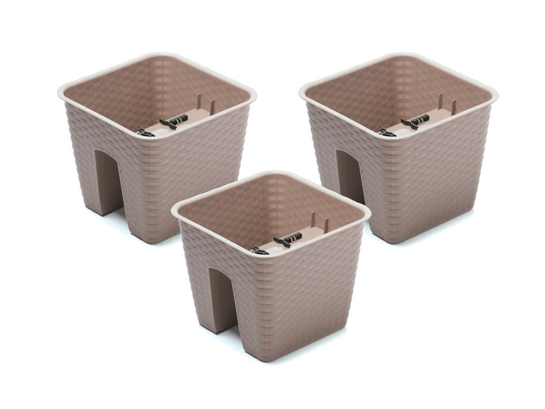 3 railing bloempotten