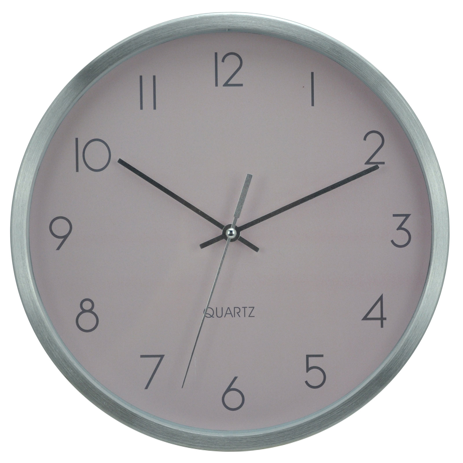Wanduhr - Rahmen silber - sortiert - Ø 25 cm