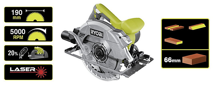 Scie circulaire Ryobi RCS1600-K 66 mm
