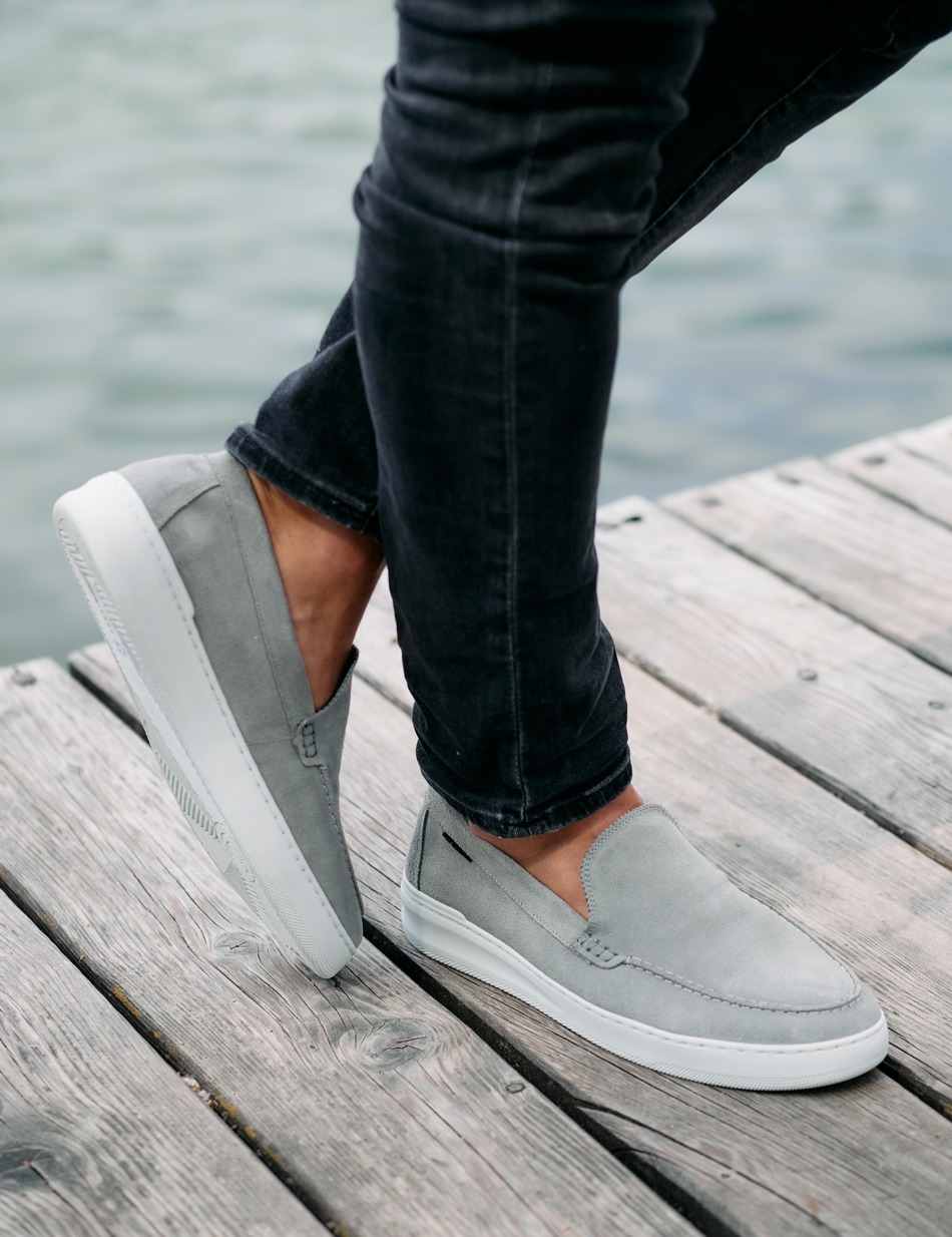 Veloursleder Slipper