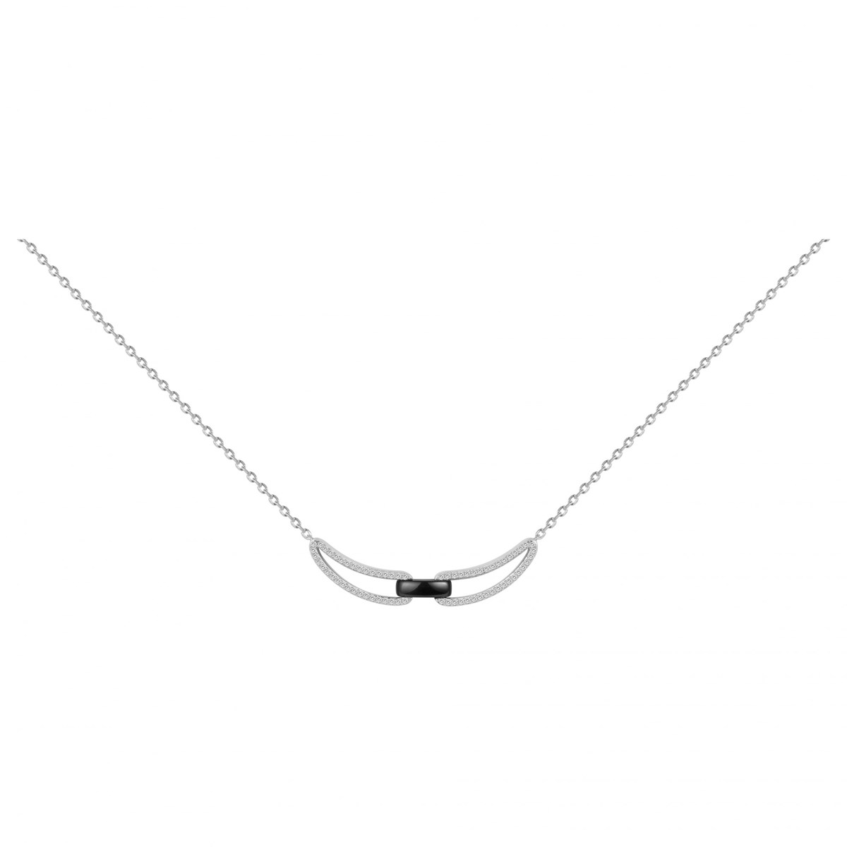 Collier en Argent avec oxyde de zirconium blanc