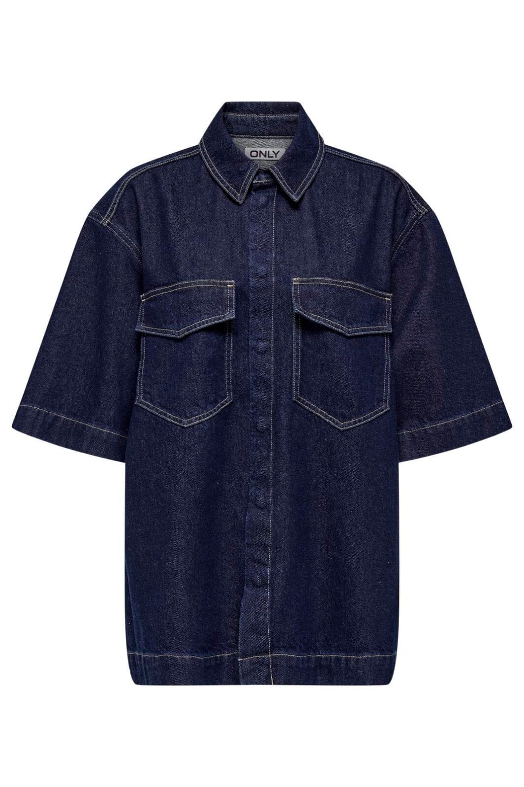 Only Onlsophie Oversize S/S Shirt 4717352 dark blue denim rinse