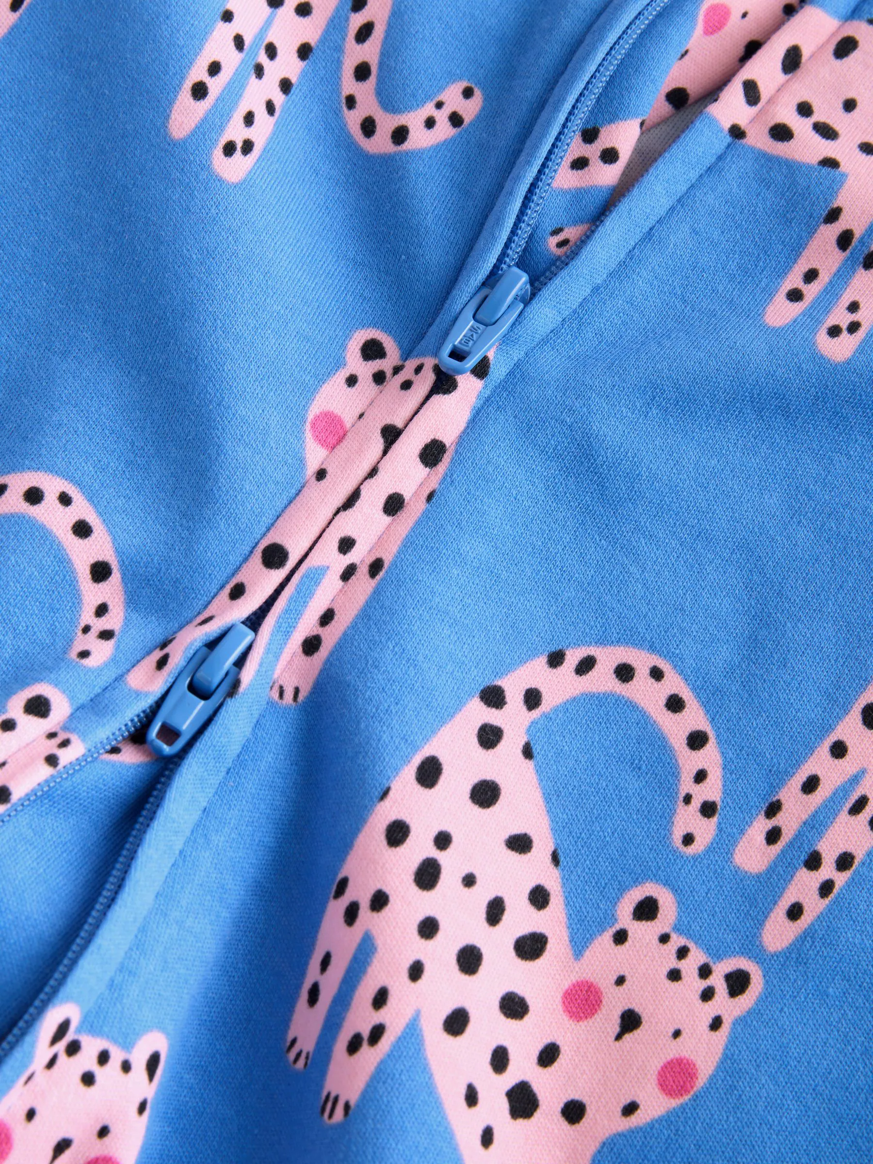 Blauw/roze met karakteristieke dierenprint - 3 Pack Baby-pyjama's met tweewegrits (0mnd -2jr)