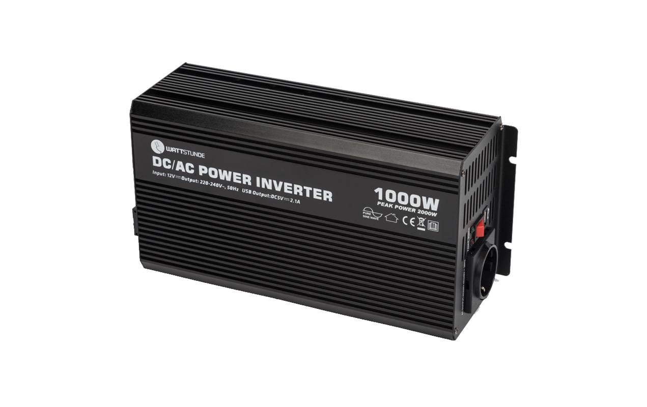Solarladeregler 1000W / 2000W 12 V Sinus WS12/1000SI<br>Kompakter Spannungswandler mit reiner Sinuswelle zur Versorgung von 230 V Wechselstrom Verbrauchern