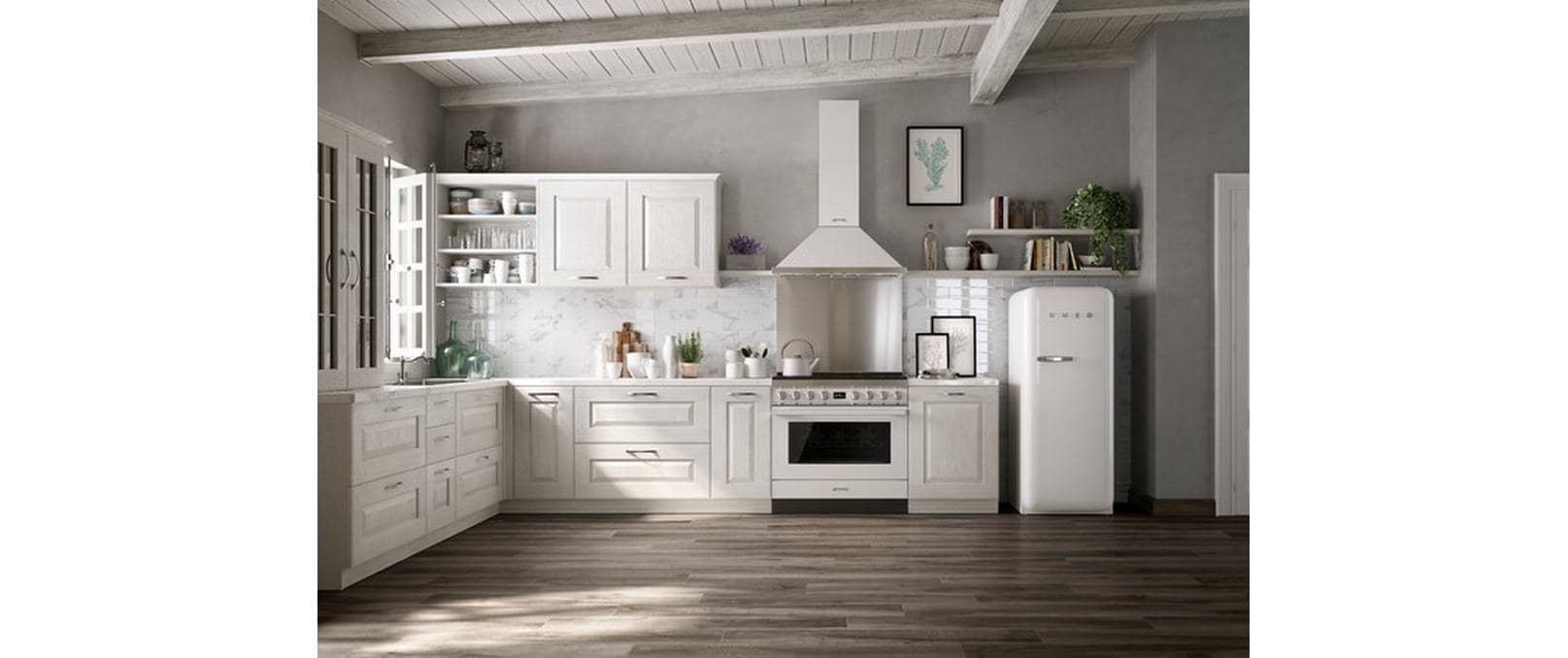 Kühlschrank FAB28RWH5 Weiss<br>Kühlschrank im Retrodesign