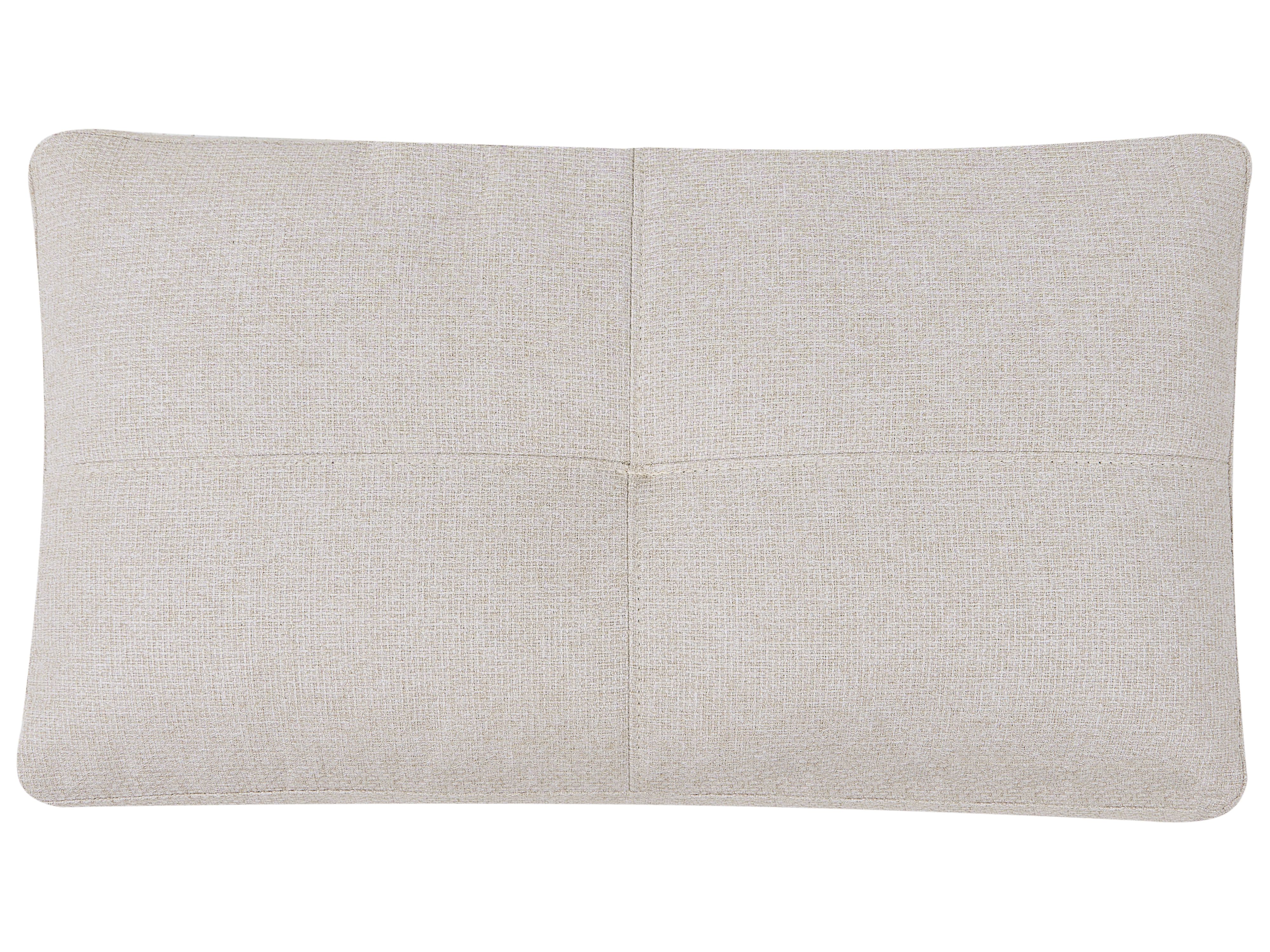Bankenset 3-zits EDLAND Stof Lichtbeige met poef