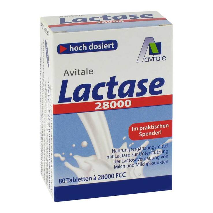 Lactase 28.000 FCC Tabletten im Spender, 80 St
