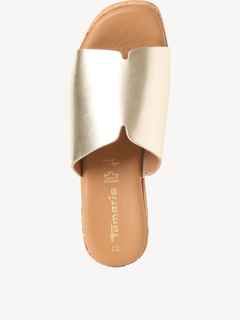 Leren Slipper - metallic