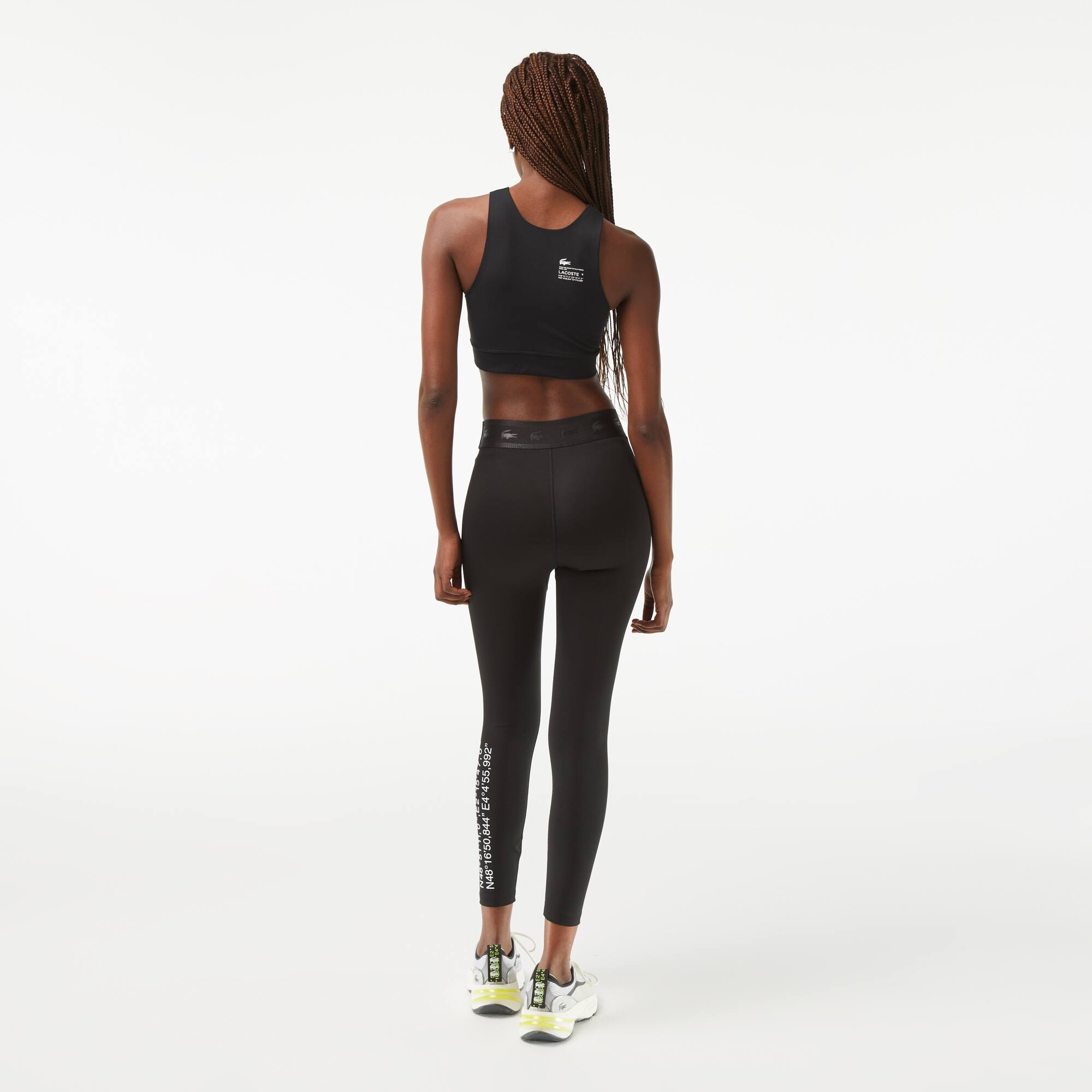Legging 7/8 femme Lacoste Sport en polyester recyclé Pantalons de survêtement - Noir - Lacoste - Femme