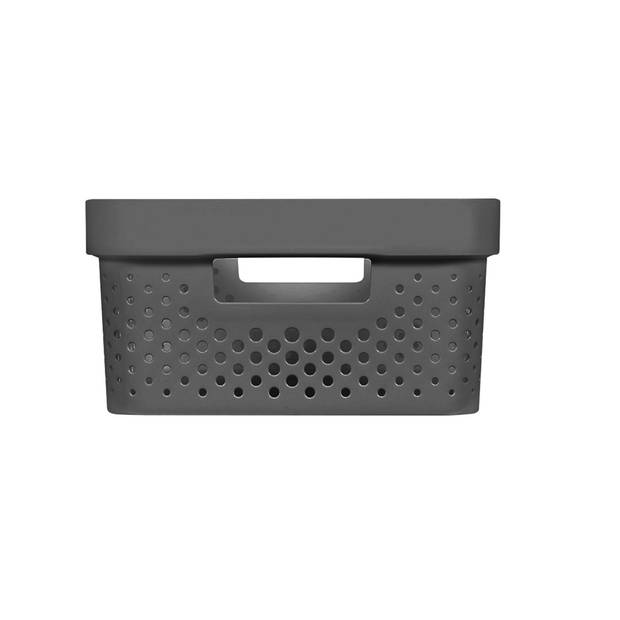 Curver Infinity Recycled Dots Opbergbox 11L - Antraciet