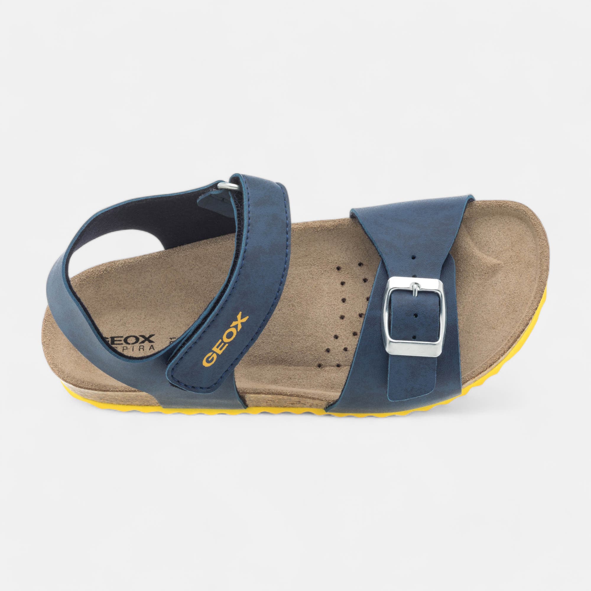 Mules semelle liège Garçon bleu
