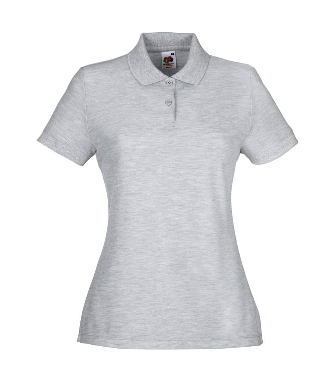 Fruit Of The Loom - Polo manches courtes - Femme (Gris clair chiné) - UTBC384
