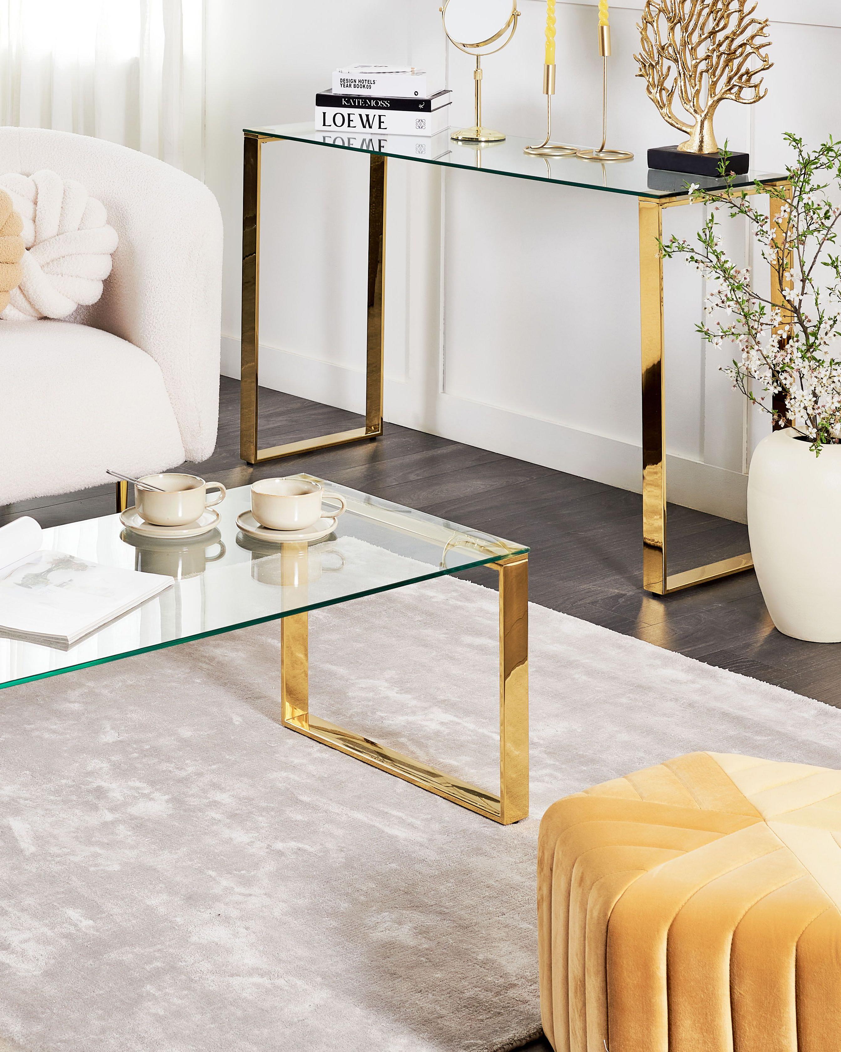 Sidetable TILON Veiligheidsglas Goud