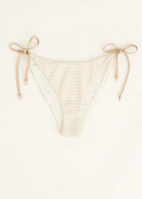 Bikini broekje met lurex off-white (ECRU)