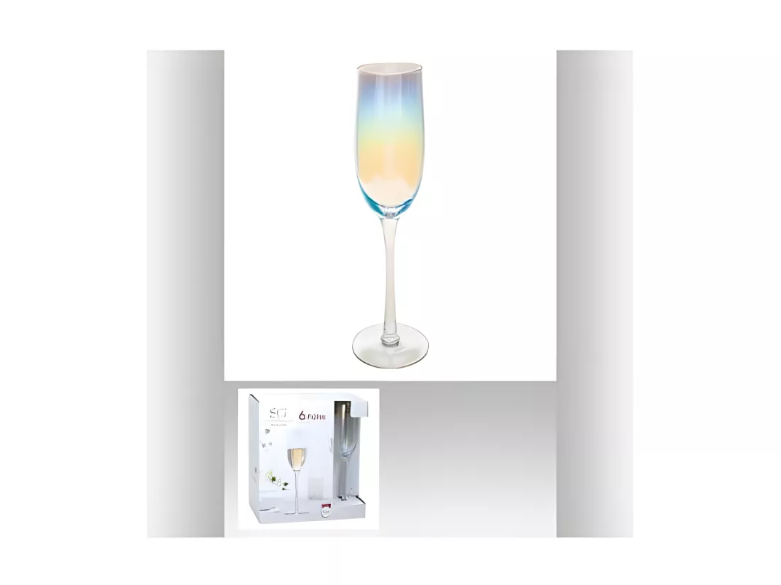 6 flûtes fantasy - 21CL - Transparent