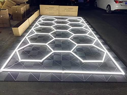 LED-Licht, sechseckig, für Auto-Details, 534 W, 60.000 lm, 6500 K, tagesweiß, für Autopflege, Waschraum, Garagendecke