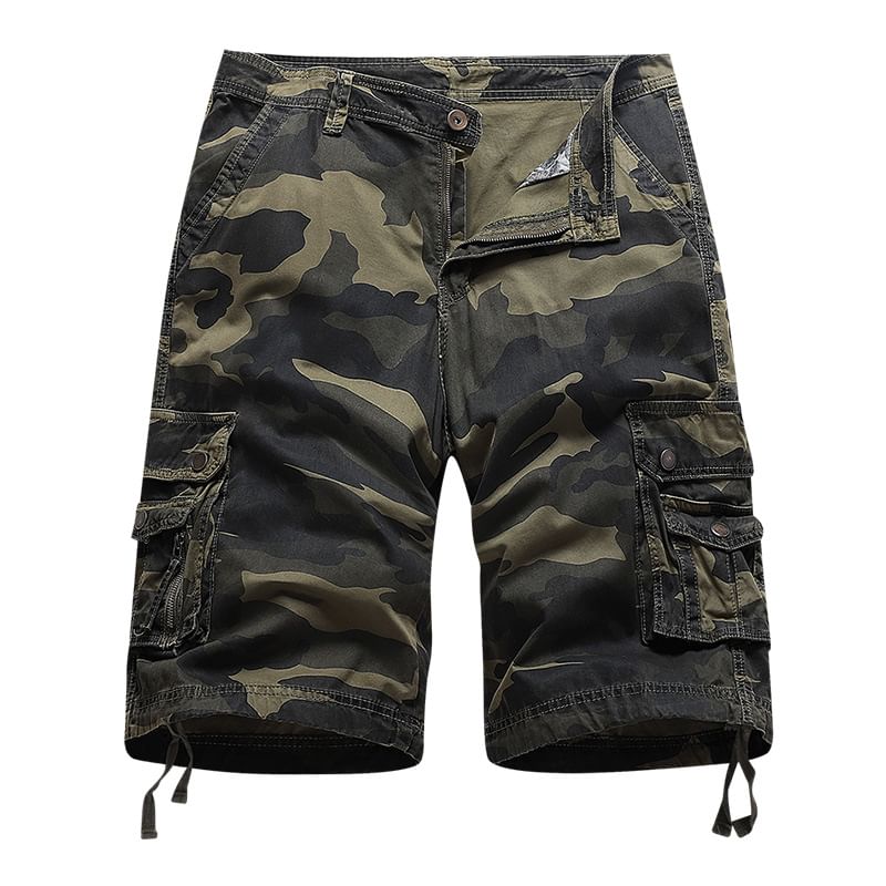 Lefitt - Camo Shorts met middelhoge taille