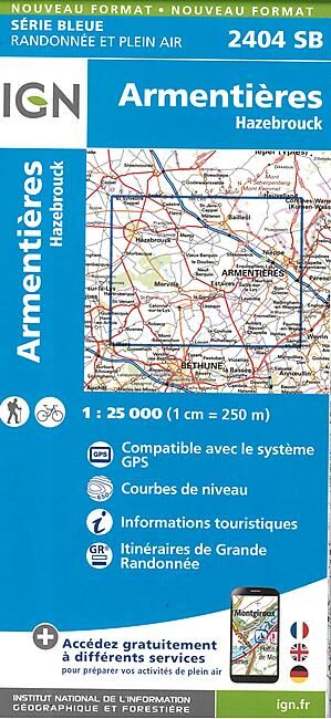 IGN - 2404 SB ARMENTIERES 1 25 000