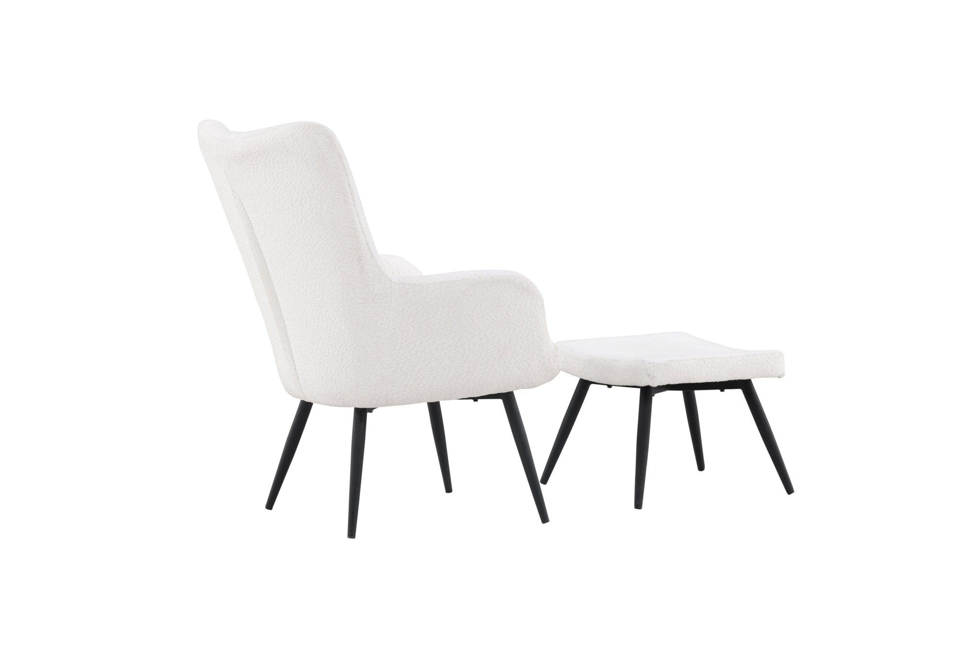 Malo Fauteuil - Wit bouclé