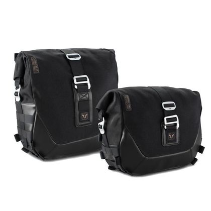 Sacoches cavalières SW-MOTECH Legend Gear set black Edition (9.8/13.5 litres) avec supports - Noir