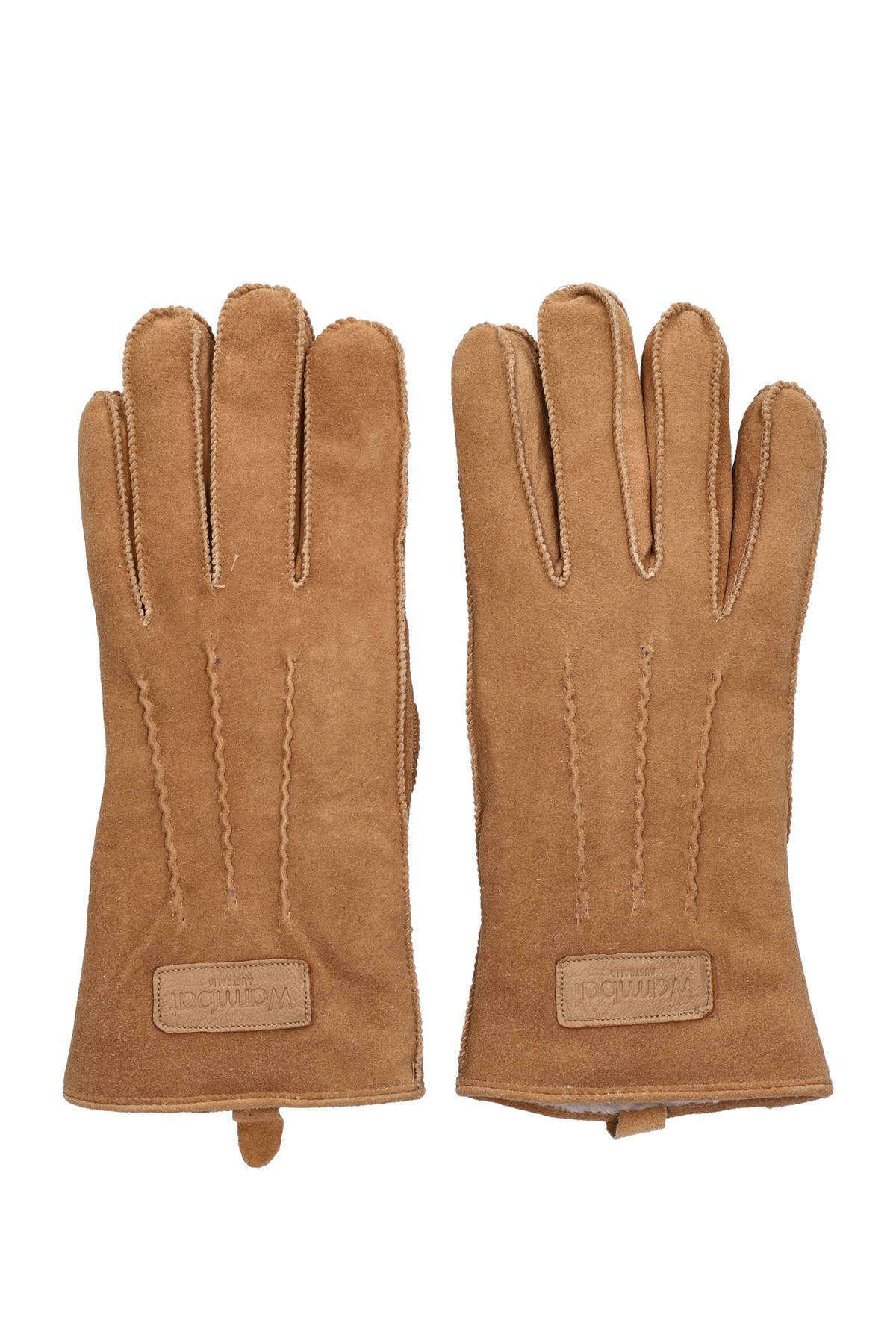 Warmbat Australia suède handschoenen cognac