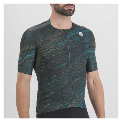 Maillot Manches Courtes Sportful Cliff Supergiara Bleu/Vert