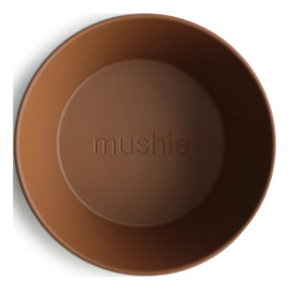 Mushie Skål Rund Caramel - 2 stk.