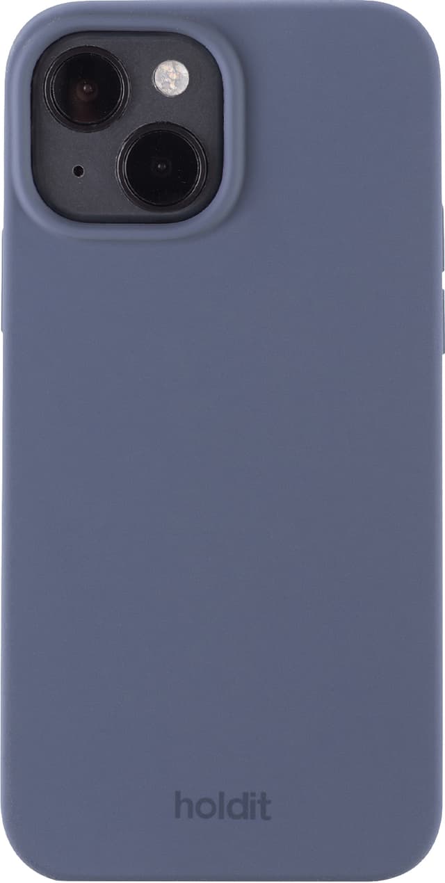 Holdit Silicone iPhone 15 etui (blå)