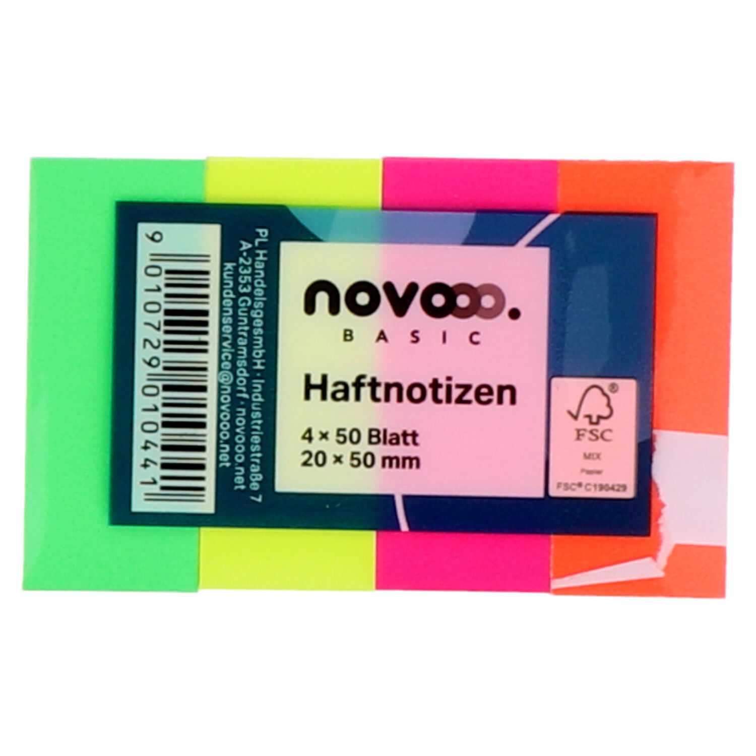 novooo Haftnotizen 4x50Blatt