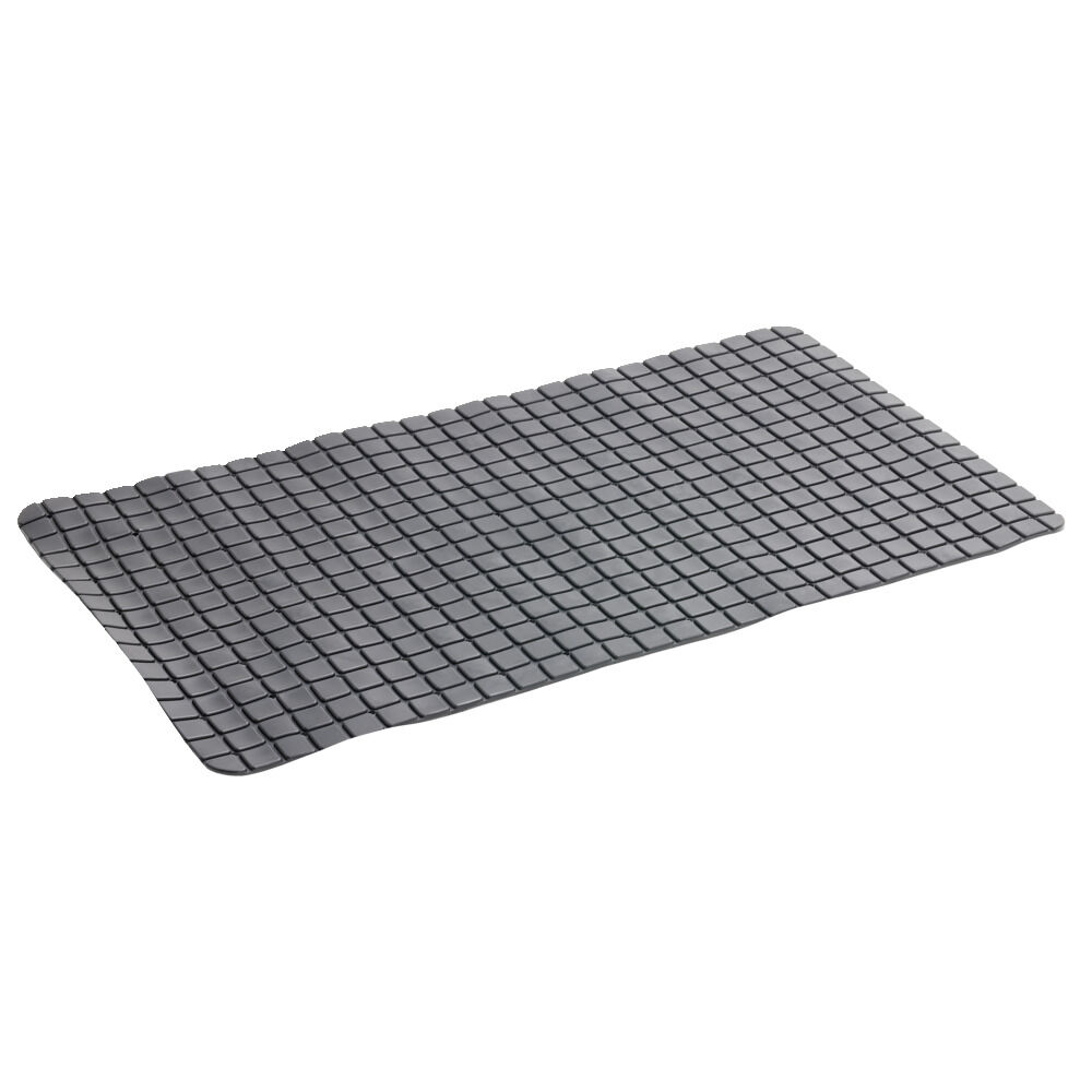 Tapis de douche antidérapant plastique noir 38x68cm