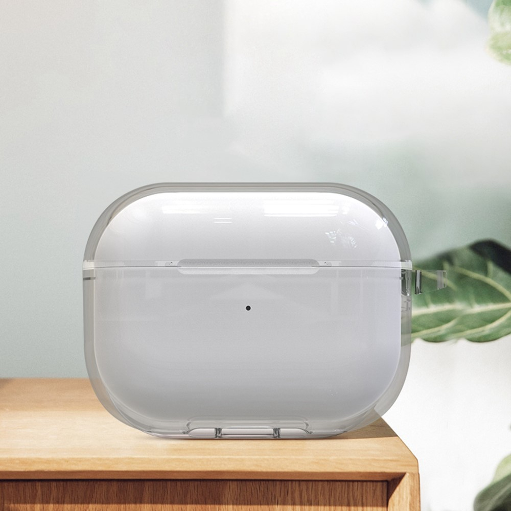 AirPods Pro 2 / AirPods Pro / AirPods Pro Silikon Schutzhülle Abdeckung mit Karabinerhaken - Transparent