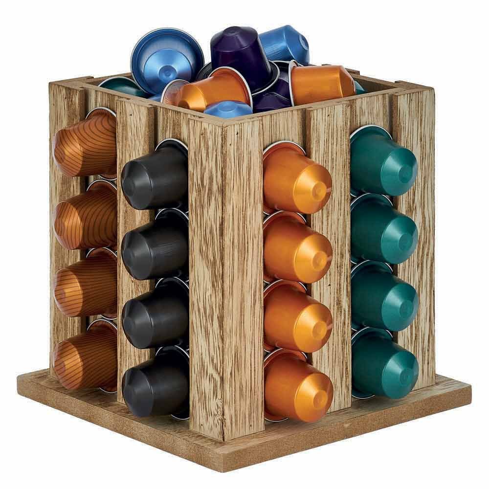 Porte capsules  en bois mdf naturel