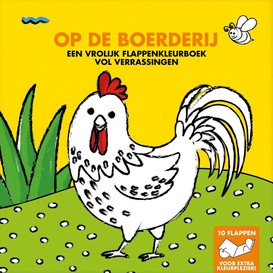Image books flappenkleurboek op de boerderij