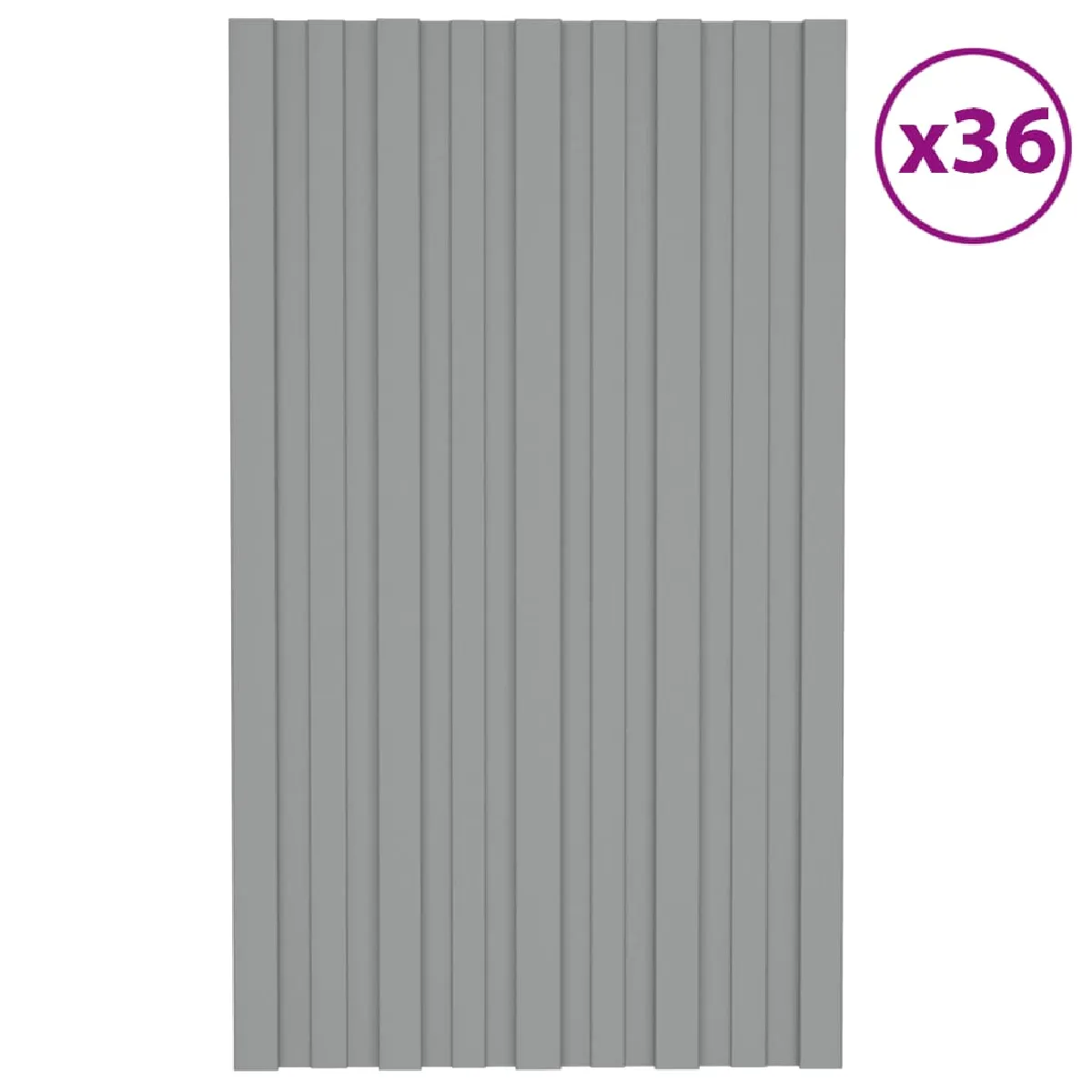 vidaXL Panneaux de toiture - Gris