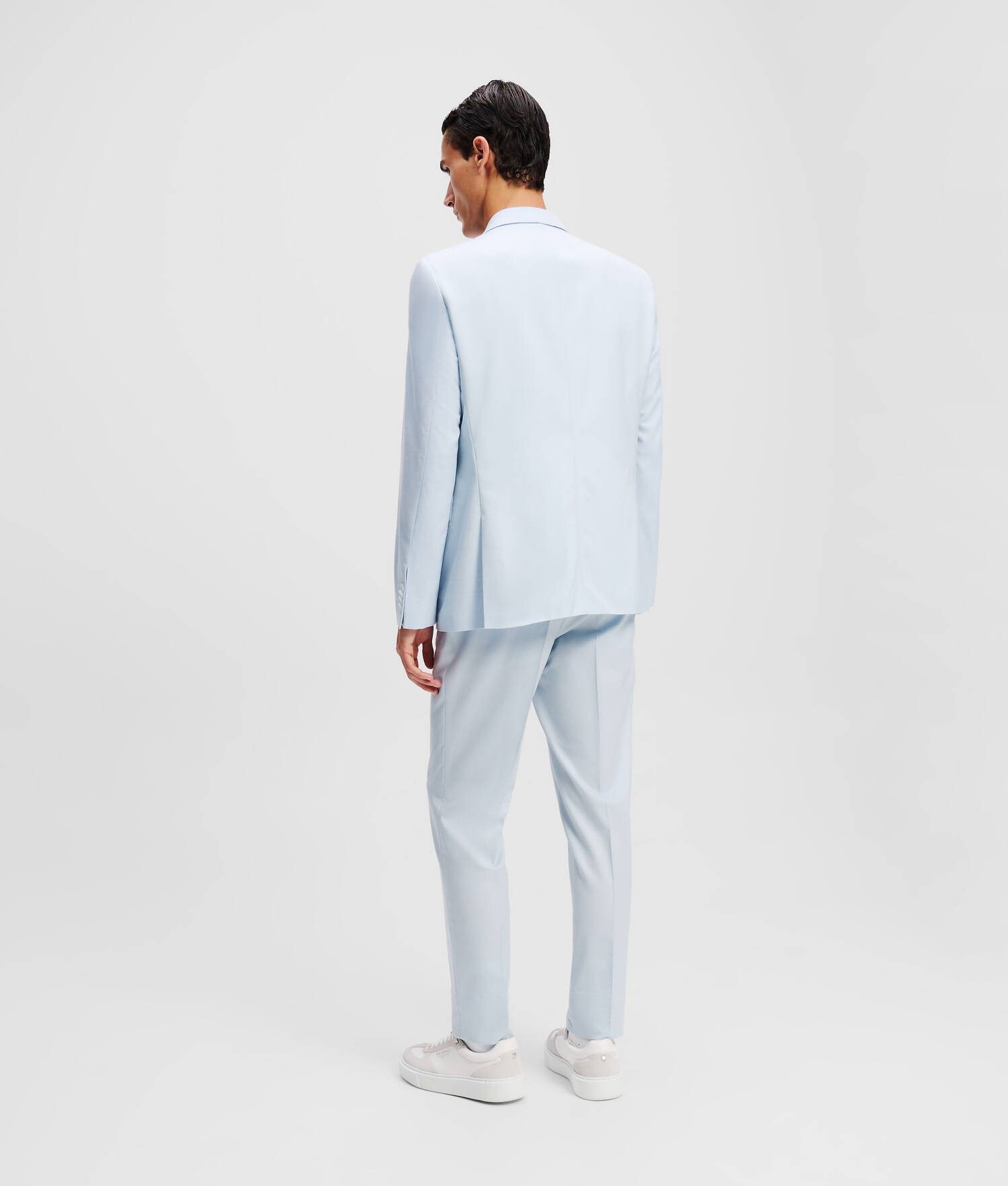 COSTUME DEUX PIÈCES À BOUTONNAGE SIMPLE - Bleu Clair