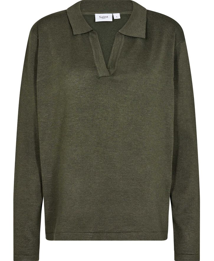 Saint Tropez MilaSZ Polo Pullover Army green melange