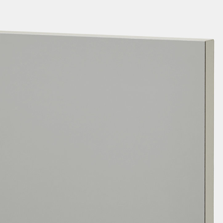 Façade de cuisine 1 porte et 1 tiroir Balsamita gris clair mat l. 40 cm x H. 72 cm GoodHome
